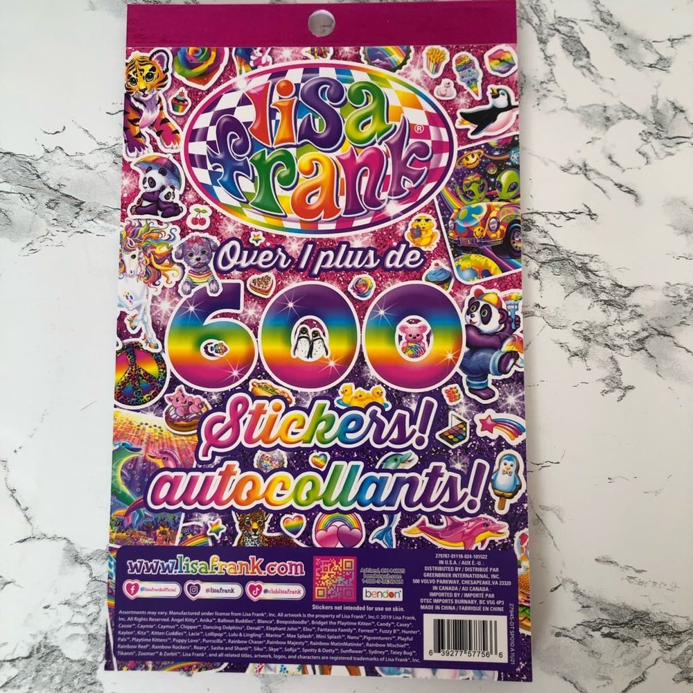 Lisa Frank Sticker Booklet: Over 600 Stickers - Picture 8 of 8